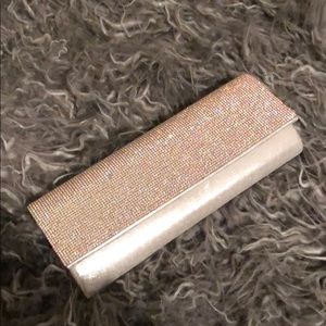 Sparkly Silver and Iridescent Clutch